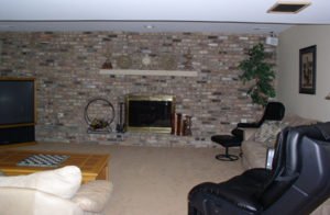 basement remodel Fireplace