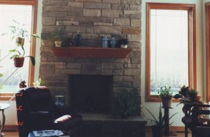 Stone Fireplace custom home
